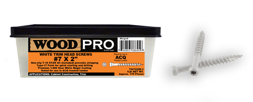 WoodPro White Trim Head Screws